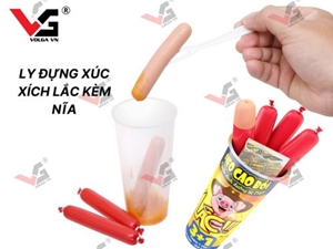 Ly Nhựa Có Nắp Đậy Kèm Nĩa