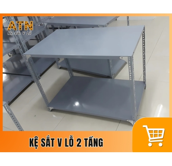 Kệ sắt V lỗ 2 tầng