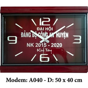 Đồng hồ treo tường in logo quảng cáo
