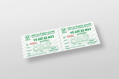 In vé giữ xe