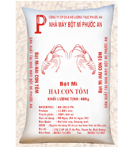 bột mì nhãn hiệu Con Tôm