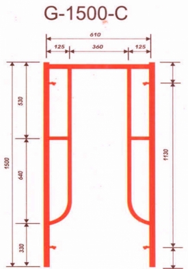 Giàn giáo xây dựng 1,5m